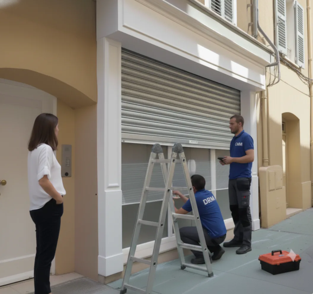 Entretien préventif rideau métallique commerce Creil centre-ville